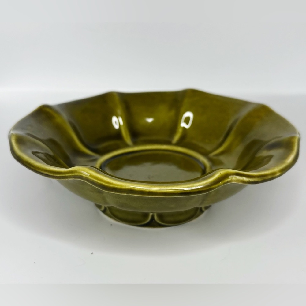 McCoy green avocado candy dish, Vintage